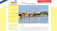 Desktop Screenshot of hotelmandovigoa.com
